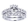 18K White Gold Matching Wedding Band - 0.95 ct