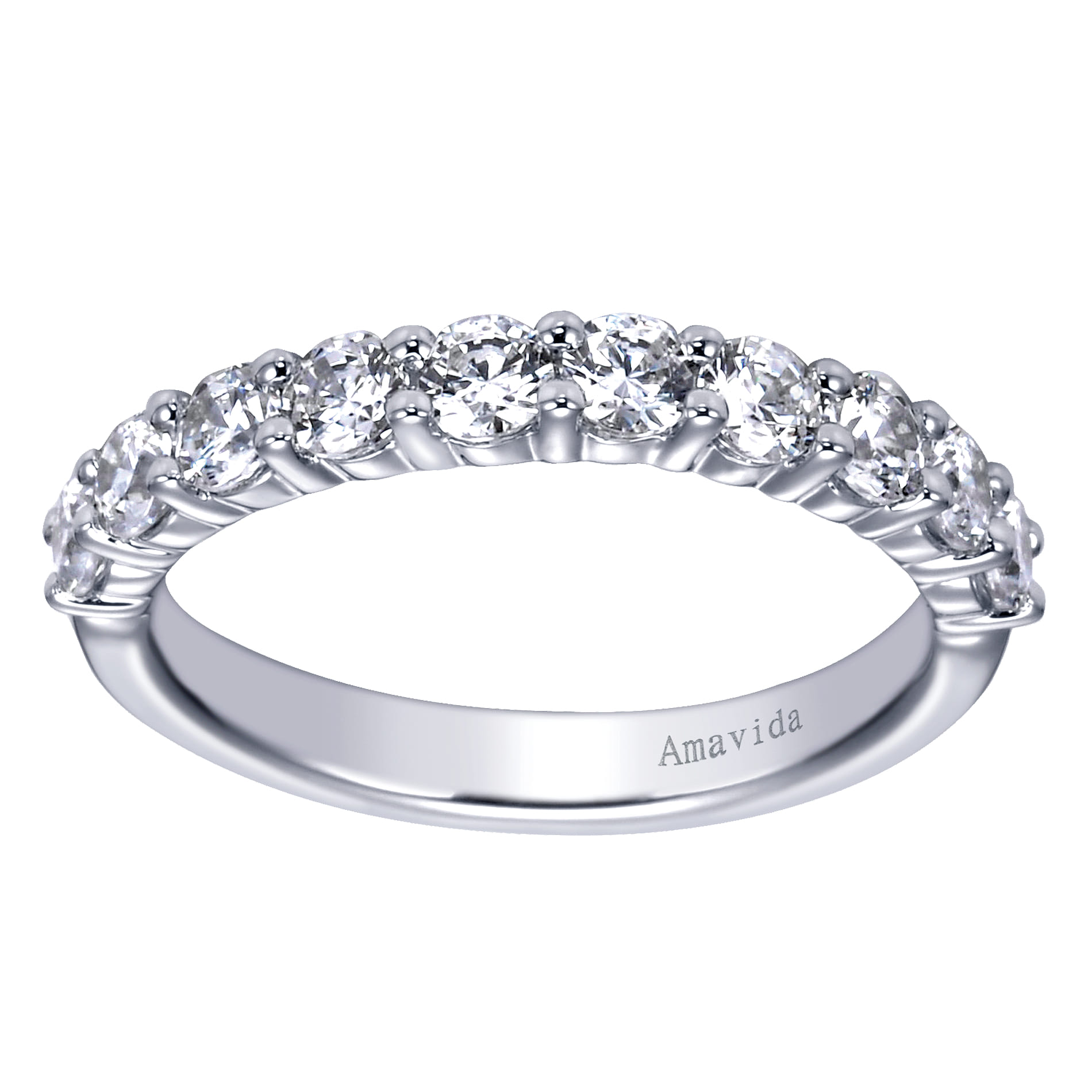 18K White Gold Matching Wedding Band - 0.95 ct - Shot 5