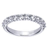 18K White Gold Matching Wedding Band - 0.95 ct