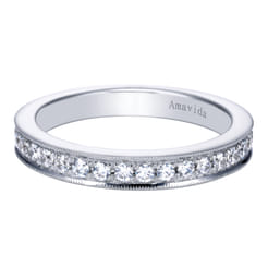 18K White Gold Matching Wedding Band