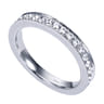 18K White Gold Matching Wedding Band - 0.38 ct