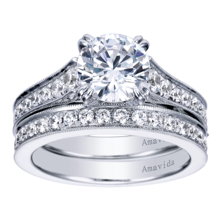 18K White Gold Matching Wedding Band - 0.38 ct - Shot 4