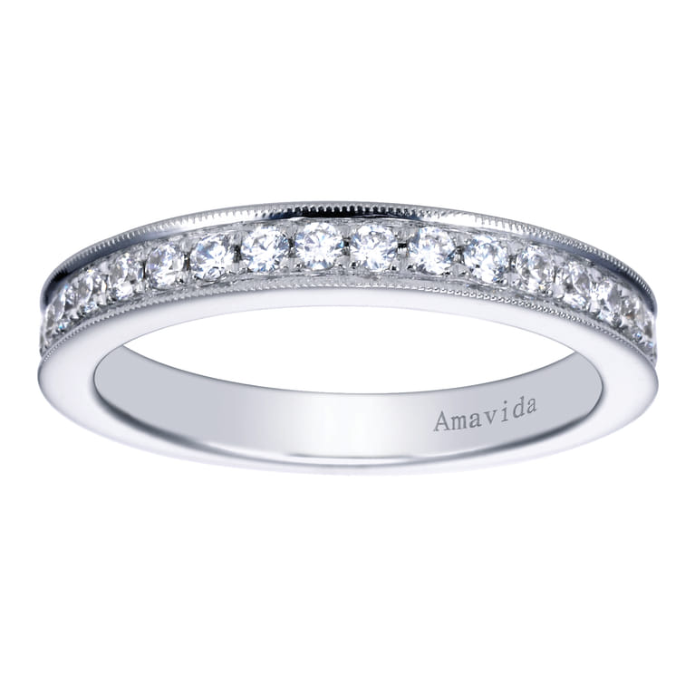 18K White Gold Matching Wedding Band - 0.38 ct - Shot 5