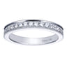 18K White Gold Matching Wedding Band - 0.38 ct