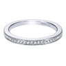 18K White Gold Matching Wedding Band - 0.11 ct
