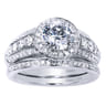 18K White Gold Matching Wedding Band - 0.11 ct