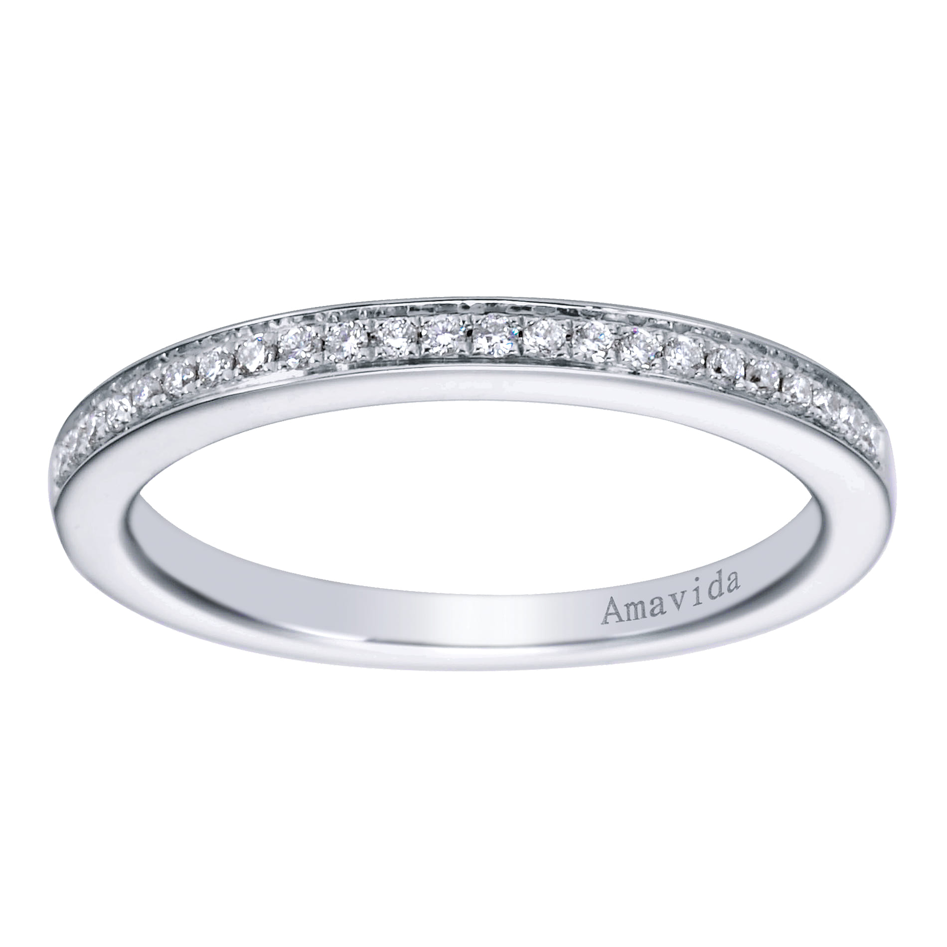 18K White Gold Matching Wedding Band - 0.11 ct - Shot 5