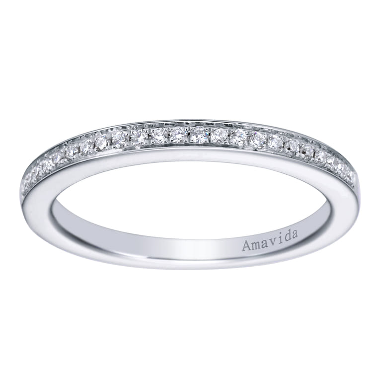 18K White Gold Matching Wedding Band - 0.11 ct - Shot 5