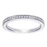 18K White Gold Matching Wedding Band - 0.11 ct