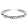18K White Gold Matching Wedding Band - 0.32 ct