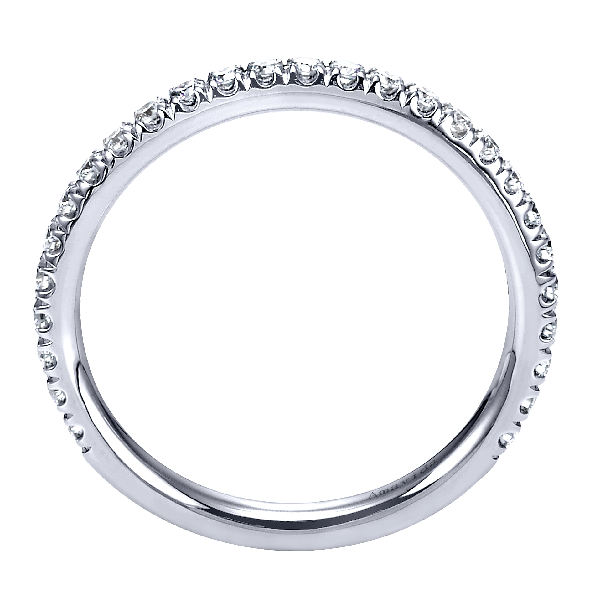 18K White Gold Matching Wedding Band - 0.32 ct - Shot 2