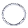 18K White Gold Matching Wedding Band - 0.32 ct