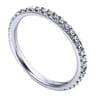 18K White Gold Matching Wedding Band - 0.32 ct