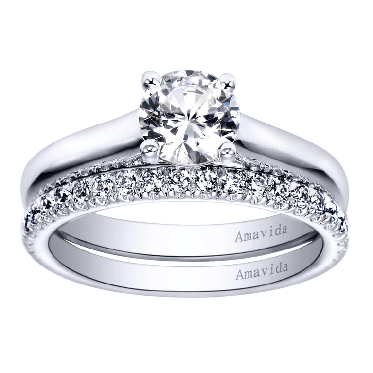 18K White Gold Matching Wedding Band - 0.32 ct - Shot 4