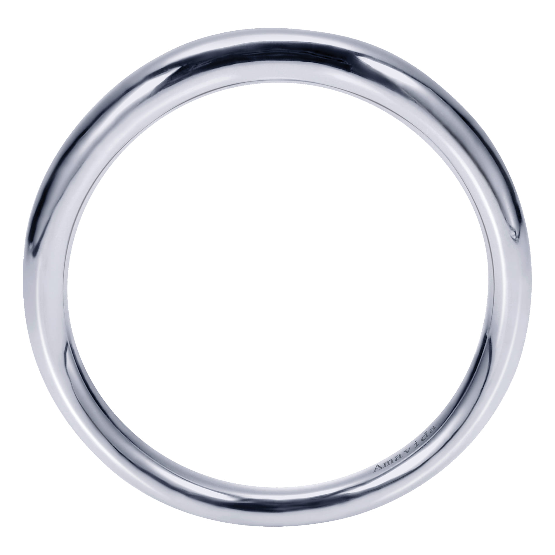 18K White Gold Matching Wedding Band - Shot 2