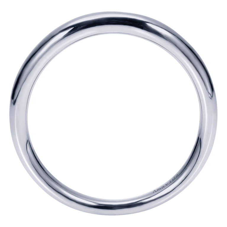 18K White Gold Matching Wedding Band - Shot 2