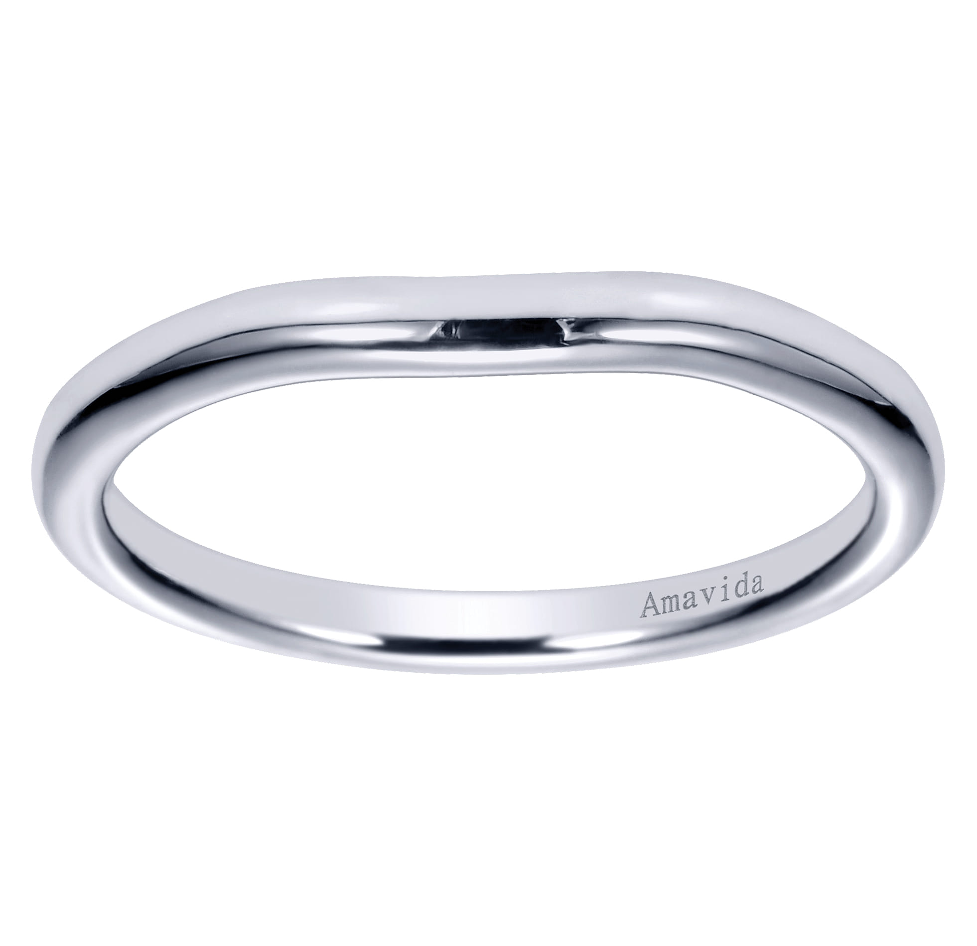 18K White Gold Matching Wedding Band - Shot 5