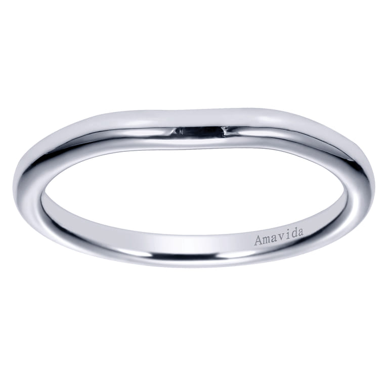 18K White Gold Matching Wedding Band - Shot 5