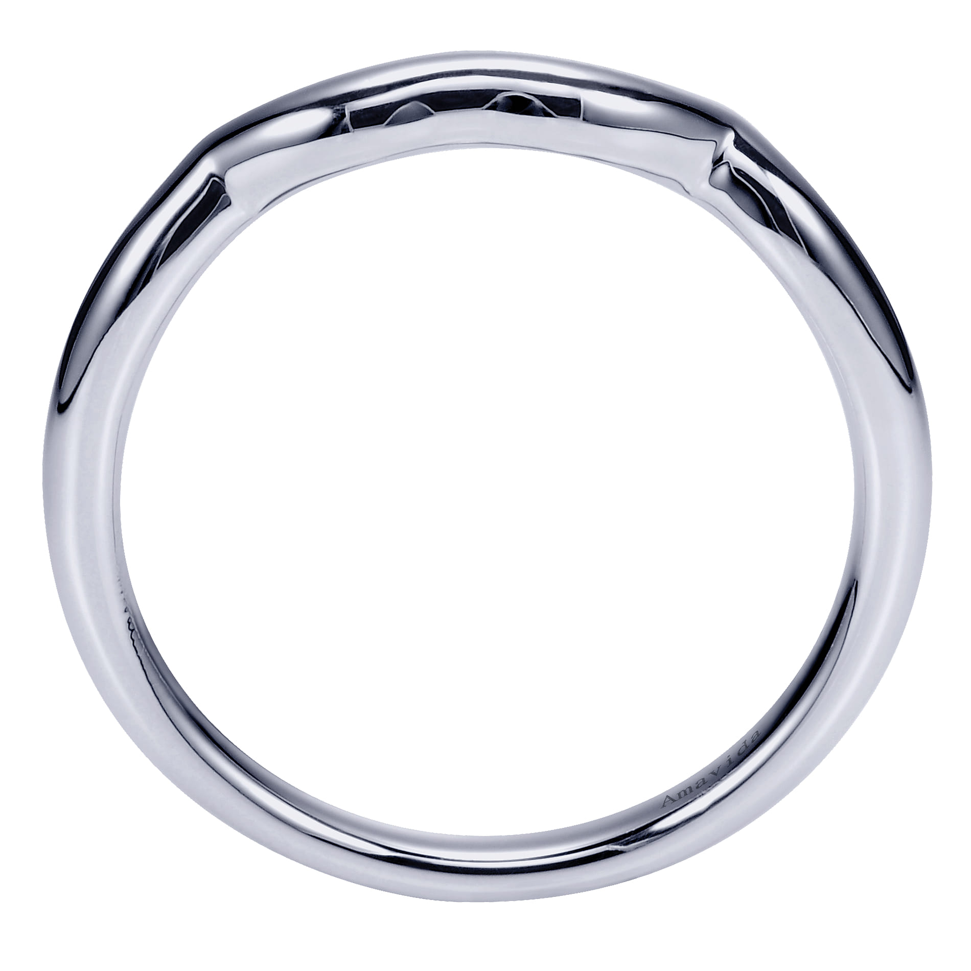 18K White Gold Matching Wedding Band - Shot 2