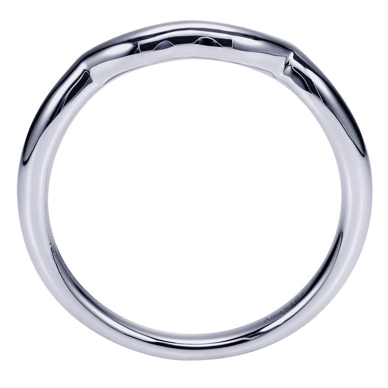 18K White Gold Matching Wedding Band - Shot 2