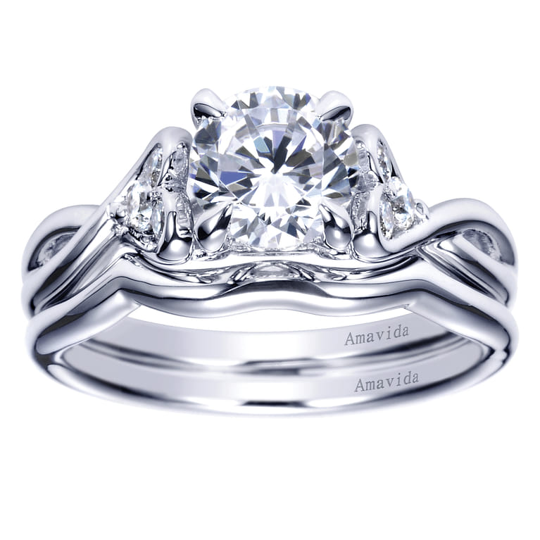 18K White Gold Matching Wedding Band - Shot 4