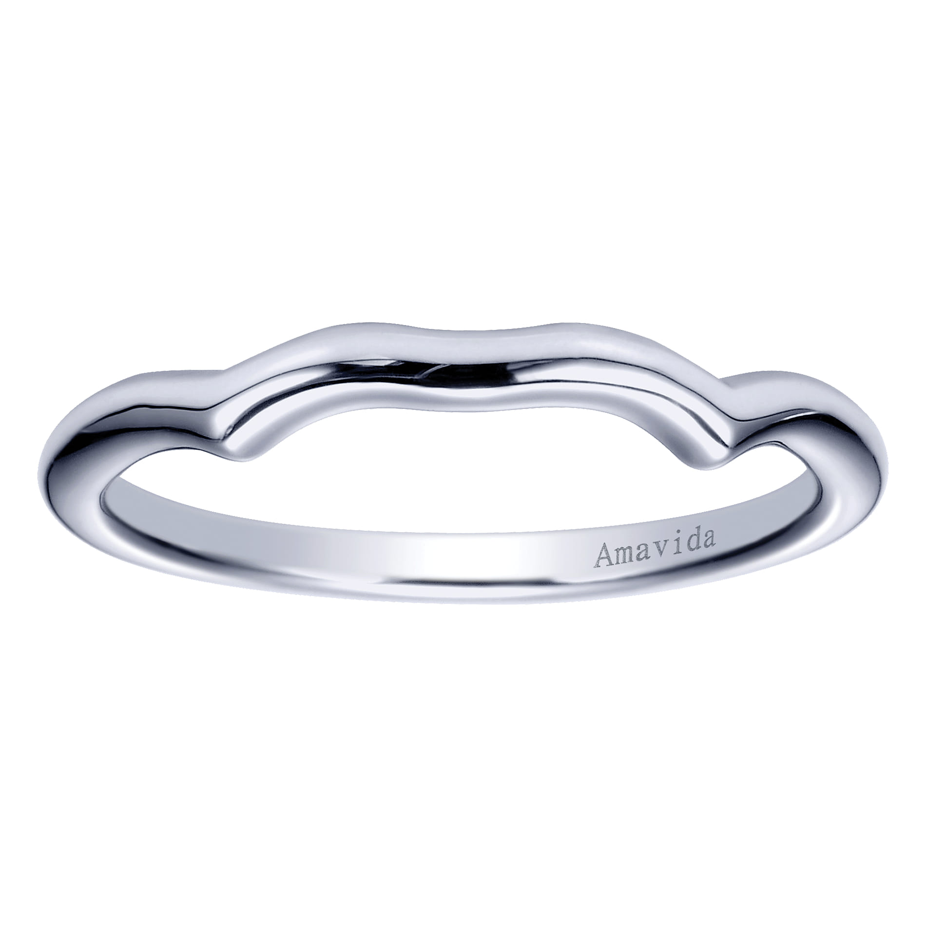 18K White Gold Matching Wedding Band - Shot 5