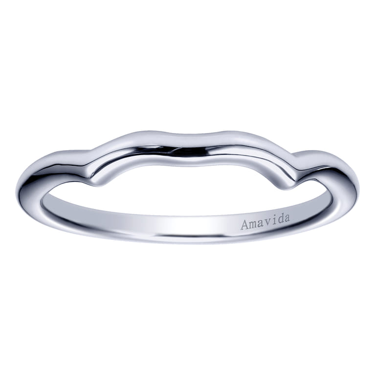 18K White Gold Matching Wedding Band - Shot 5