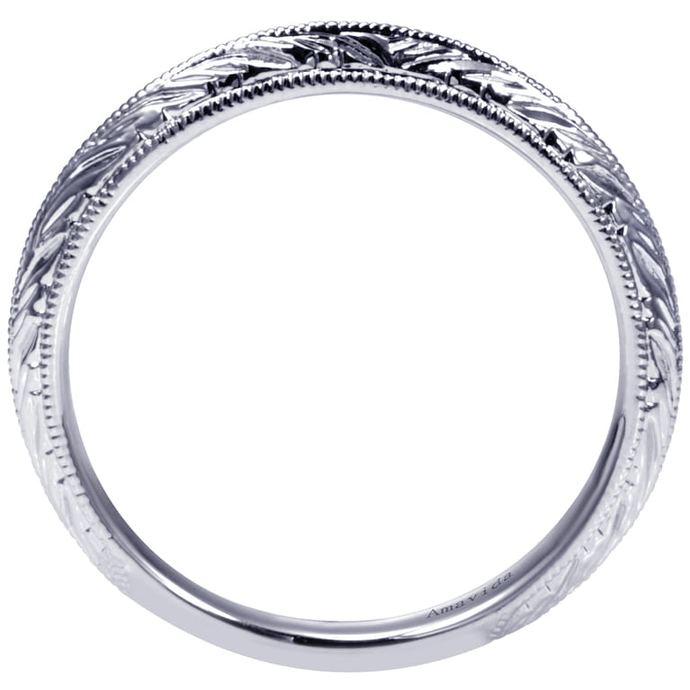 18K White Gold Matching Wedding Band - Shot 2