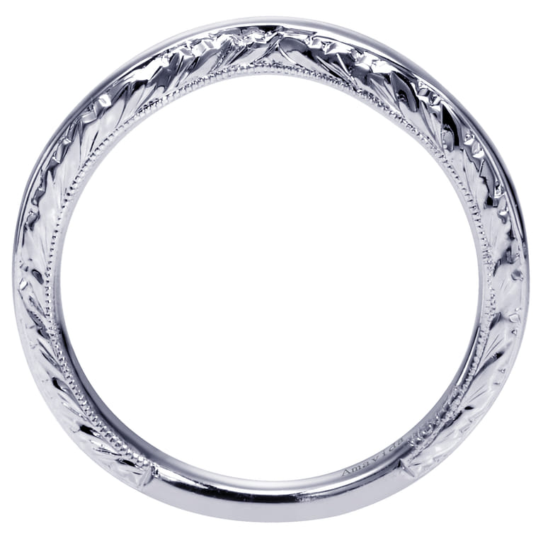 18K White Gold Matching Wedding Band - Shot 2