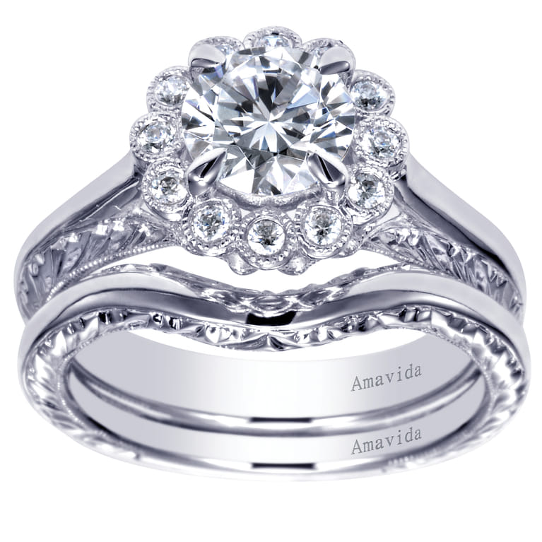 18K White Gold Matching Wedding Band - Shot 4