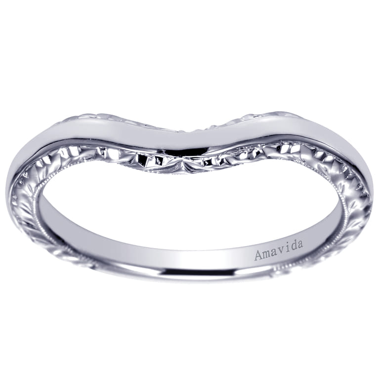 18K White Gold Matching Wedding Band - Shot 5