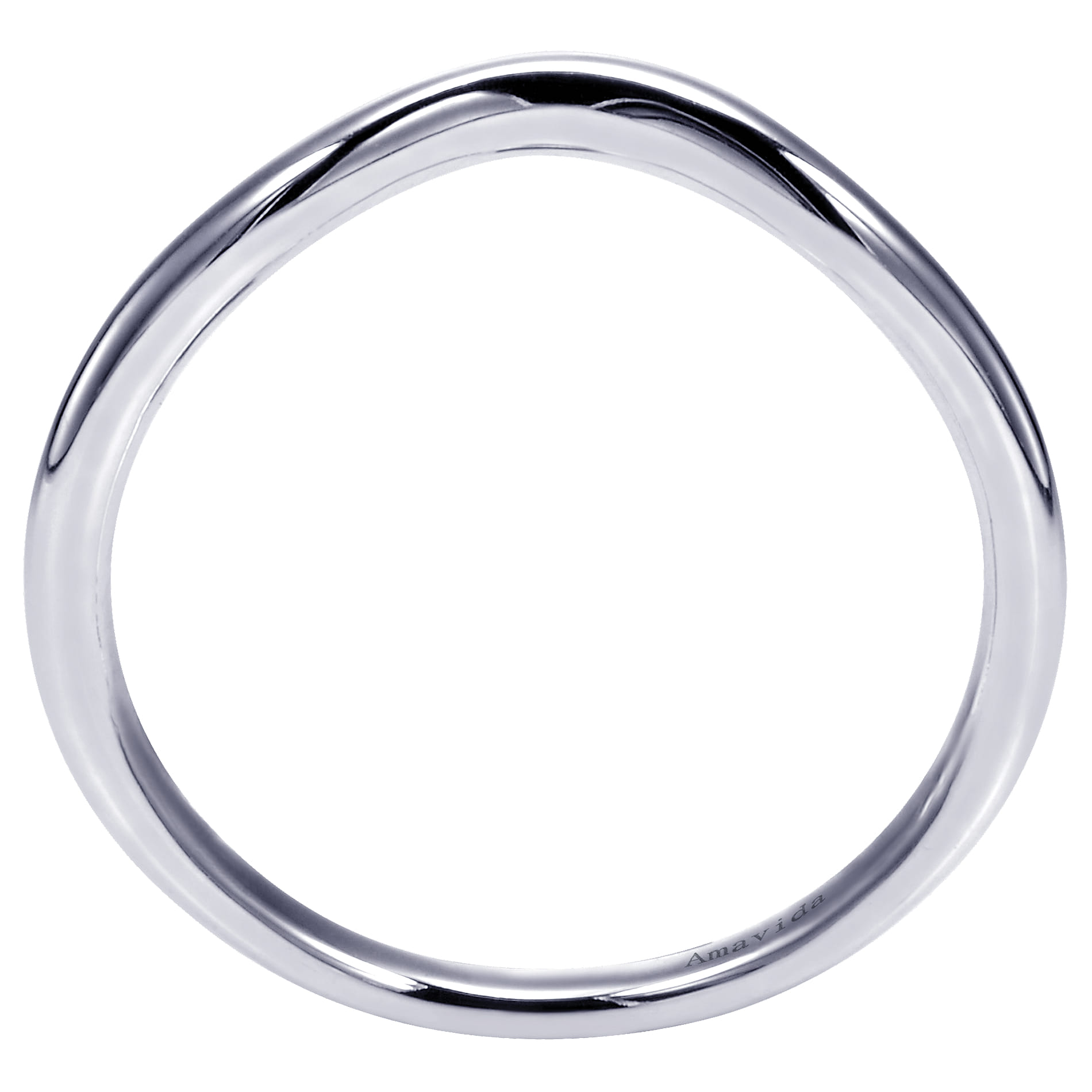 18K White Gold Matching Wedding Band - Shot 2