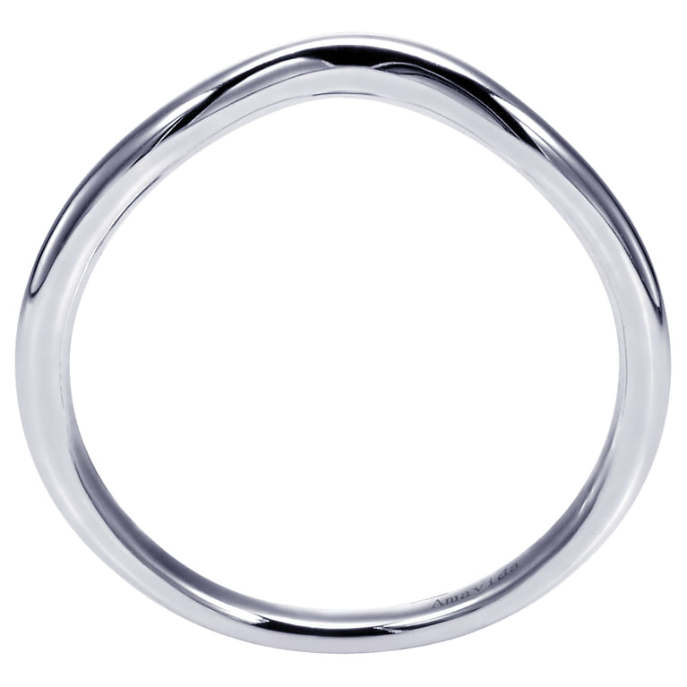 18K White Gold Matching Wedding Band - Shot 2
