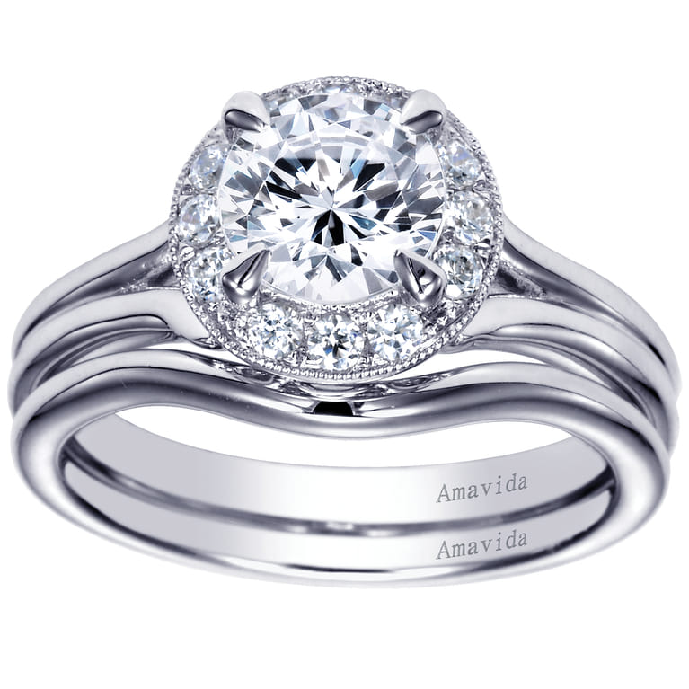 18K White Gold Matching Wedding Band - Shot 4