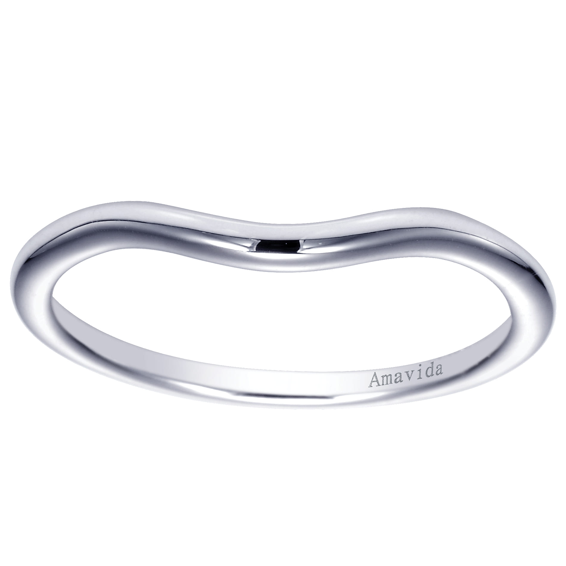18K White Gold Matching Wedding Band - Shot 5