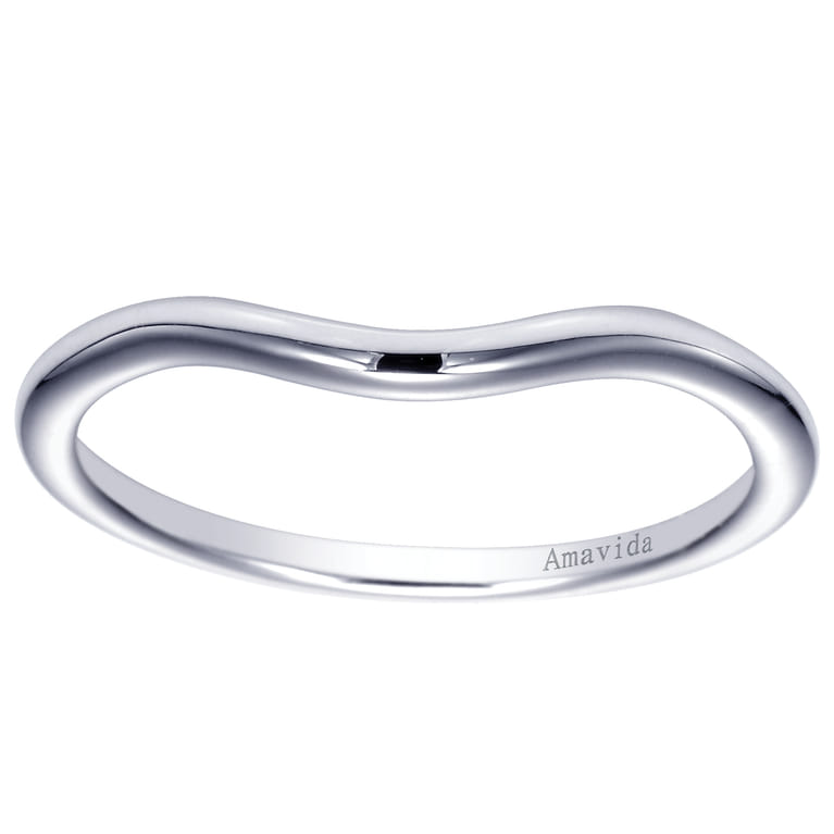 18K White Gold Matching Wedding Band - Shot 5