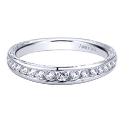 18K White Gold Matching Wedding Band