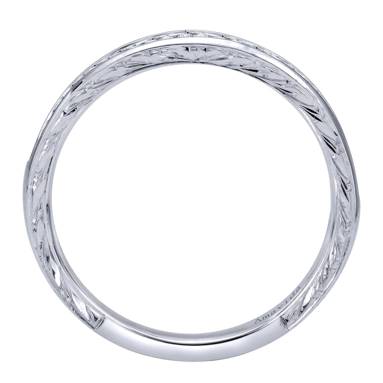 18K White Gold Matching Wedding Band - 0.34 ct - Shot 2