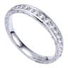 18K White Gold Matching Wedding Band - 0.34 ct