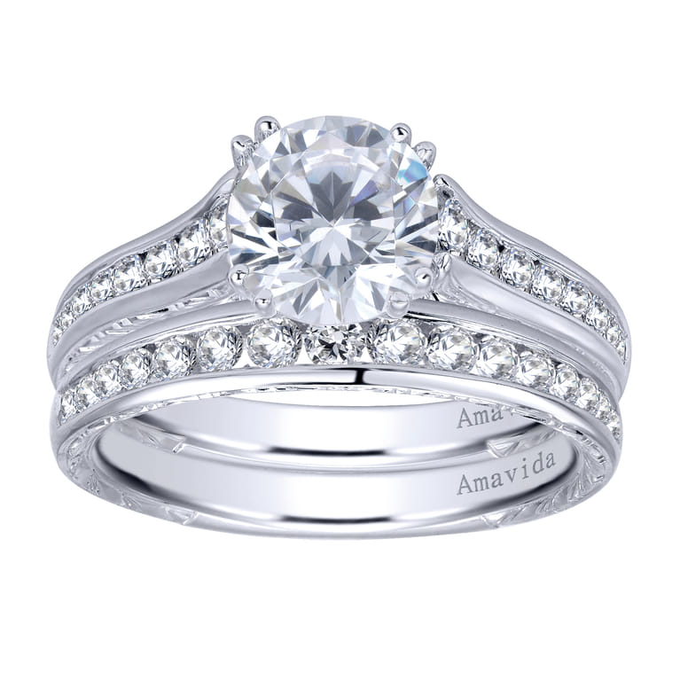 18K White Gold Matching Wedding Band - 0.34 ct - Shot 4