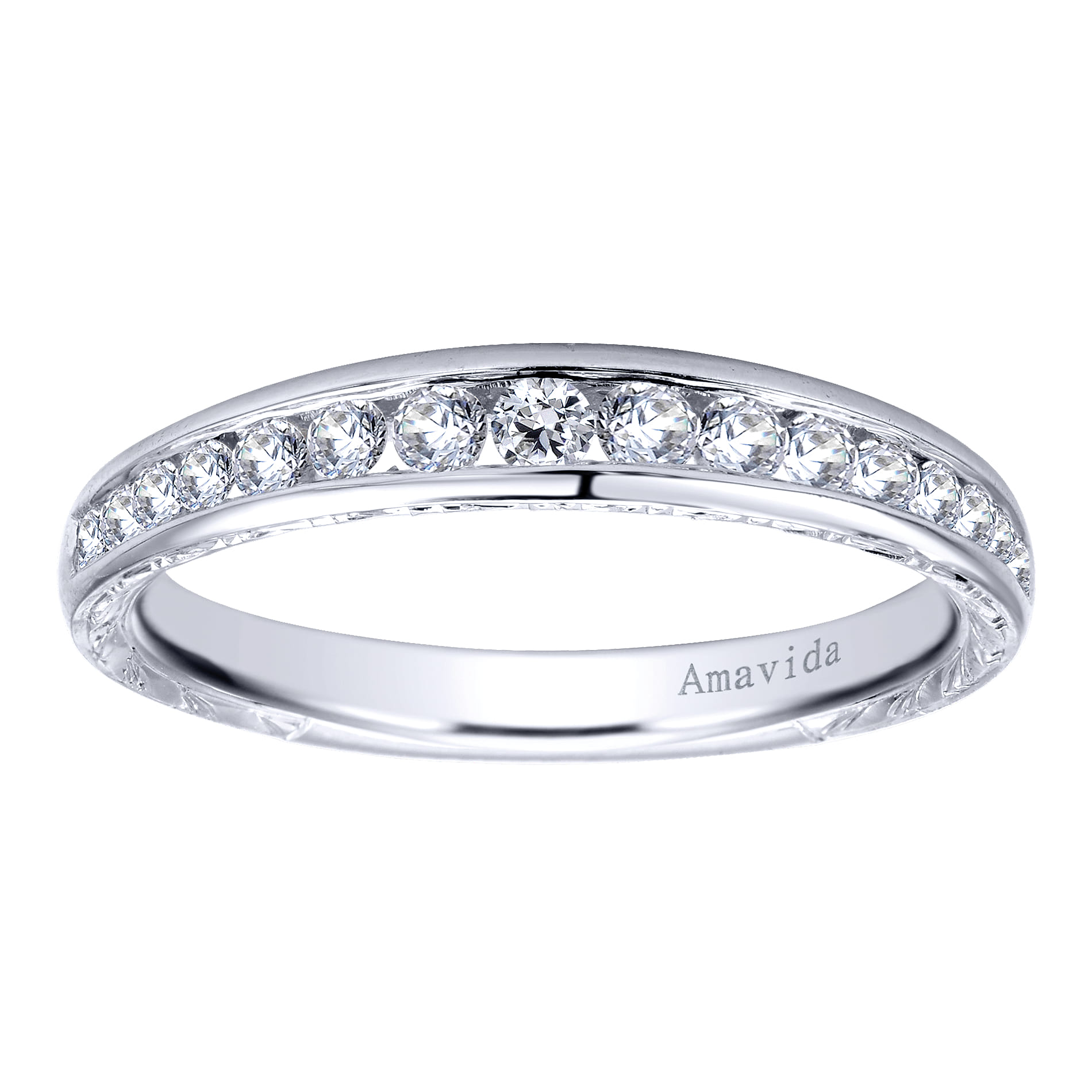 18K White Gold Matching Wedding Band - 0.34 ct - Shot 5