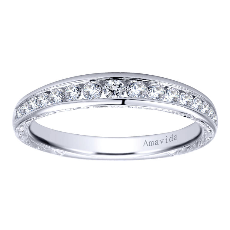 18K White Gold Matching Wedding Band - 0.34 ct - Shot 5