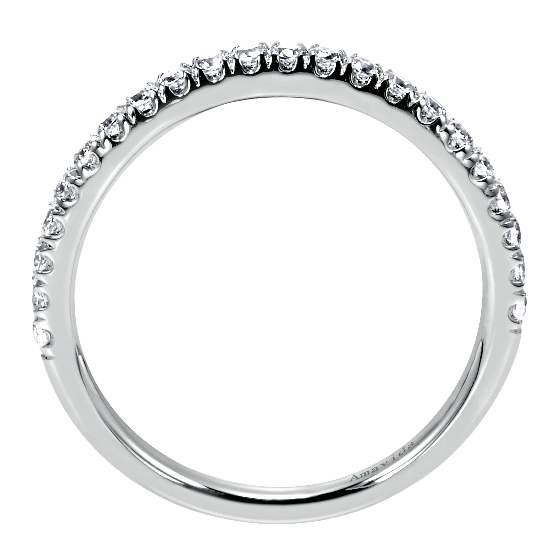18K White Gold Matching Wedding Band - 0.31 ct - Shot 2