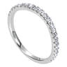 18K White Gold Matching Wedding Band - 0.31 ct
