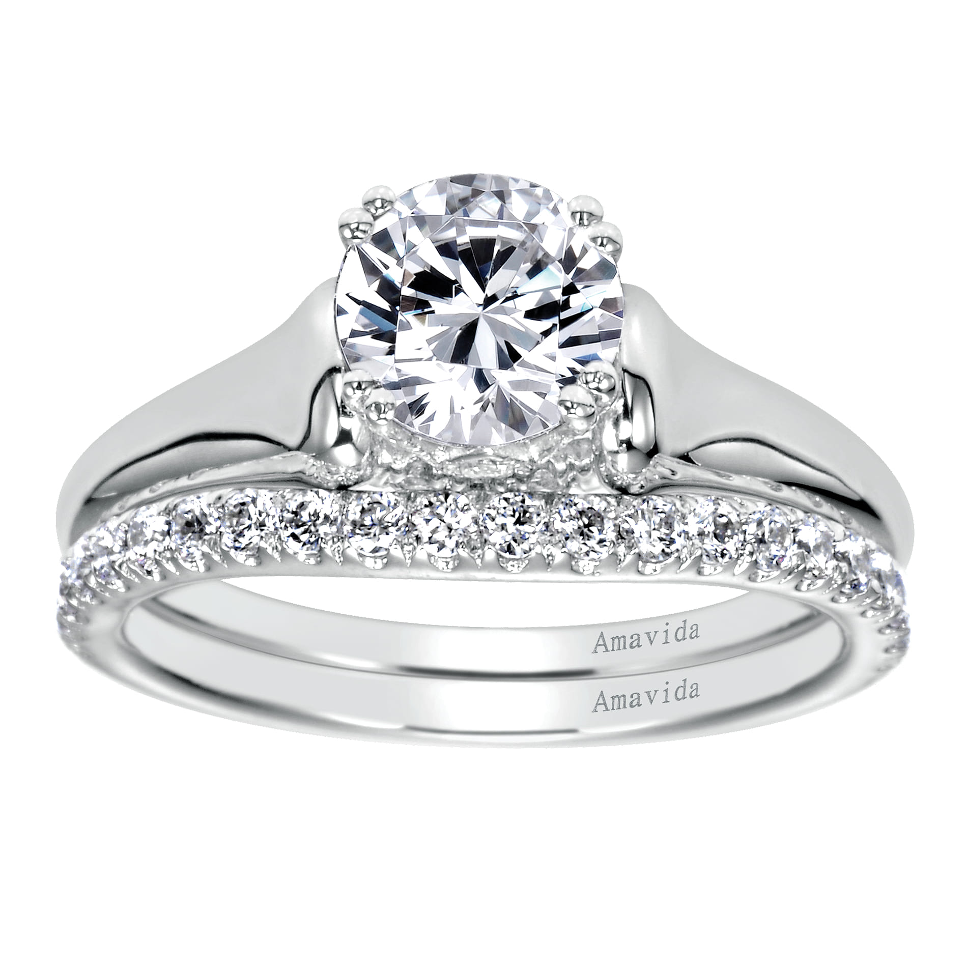 18K White Gold Matching Wedding Band - 0.31 ct - Shot 4