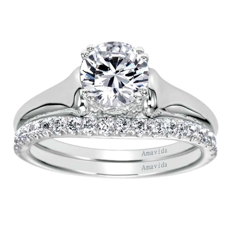 18K White Gold Matching Wedding Band - 0.31 ct - Shot 4