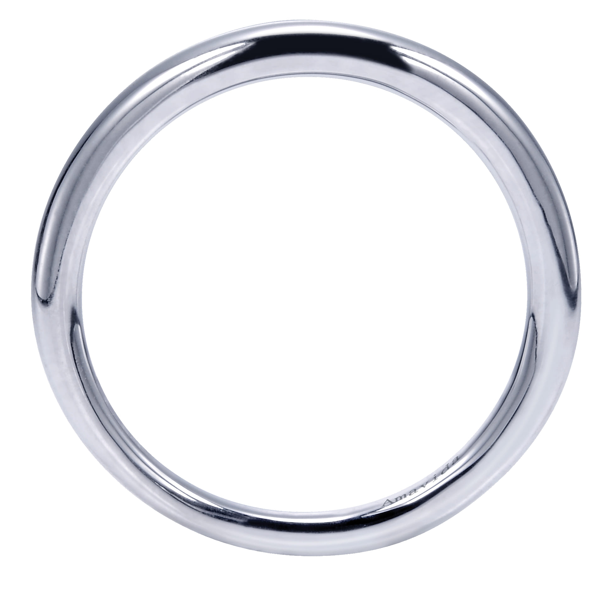 18K White Gold Matching Wedding Band - Shot 2
