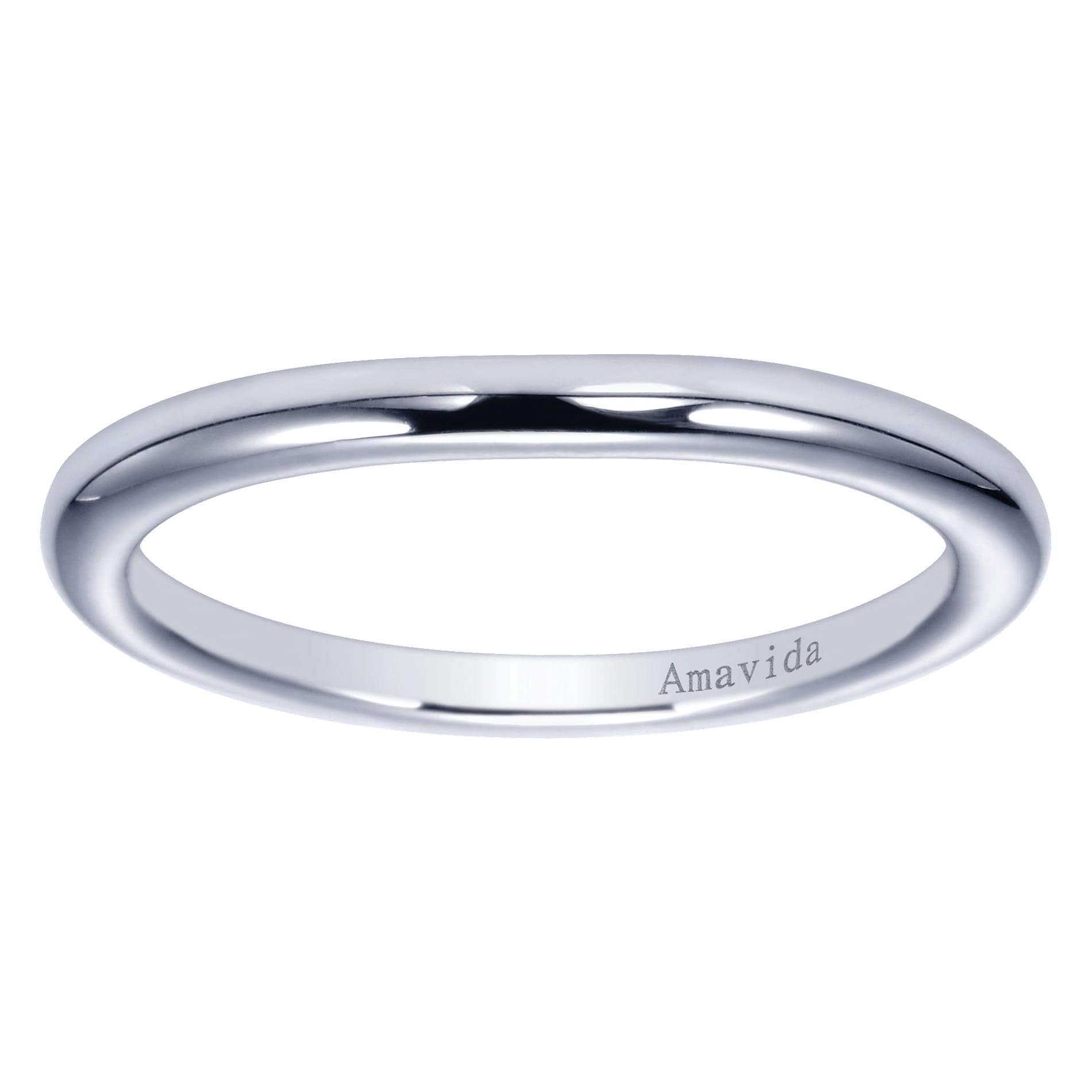 18K White Gold Matching Wedding Band - Shot 5