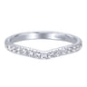 18K White Gold Matching Wedding Band - 0.39 ct