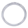 18K White Gold Matching Wedding Band - 0.39 ct